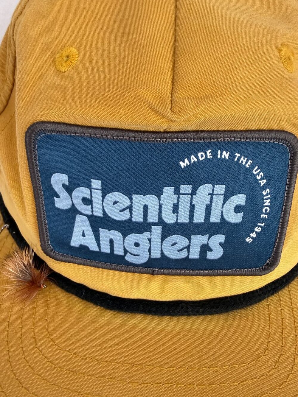 Scientific Anglers Mustard Yellow Flat Brim Retro Hat - Picture 4 of 7
